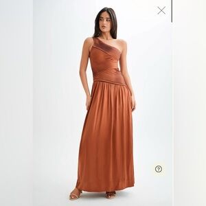 COPY - Pleated one shoulder dress WORE ONCE to a wedding